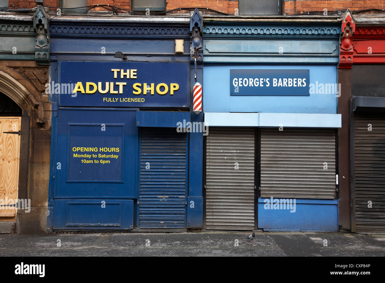 and Adult shop in Paton Street Manchester UK Stock Photo